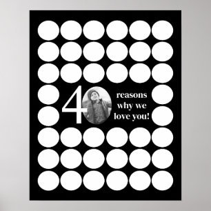 Affiche Photo 40 Raisons pour lesquelles nous vous aimons 