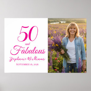 Affiche Photo 50 ans et Fabuleux Fête d'anniversaire 50 an