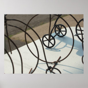 Affiche Photo abstraite des bicyclettes