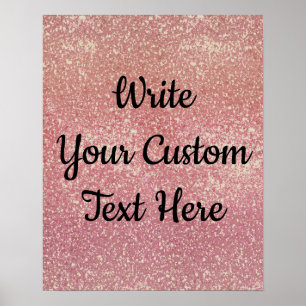 Affiche Photo Accessoire de Fête d'Anniversaire Rose Or An