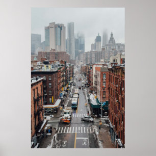 AFFICHE PHOTO AÉRIENNE DE CITYSCAPE EN JOURNÉE