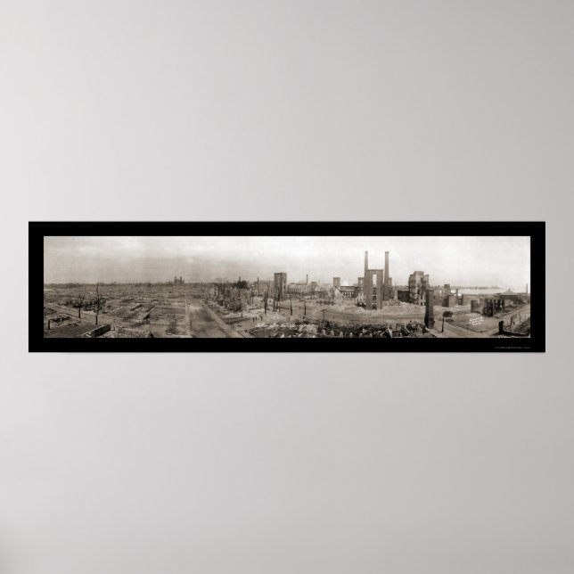 Affiche Photo après incendie de Salem MA 1914 (Devant)