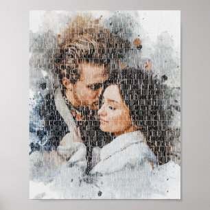 Affiche Photo aquarelle personnalisée de Word Art. par Wor