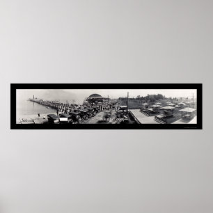 Affiche Photo automatique 1913 de VA de plage coloniale