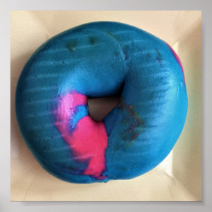 Affiche Photo Bagage bleu et rose