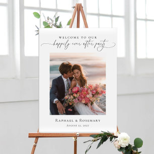 Affiche Photo Bienheureux Après Mariage de bienvenue