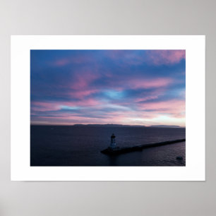 Affiche Photo Blue Horizon Sunset Sky