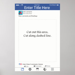 Affiche Photo Booth Prop Frame Social Media Design