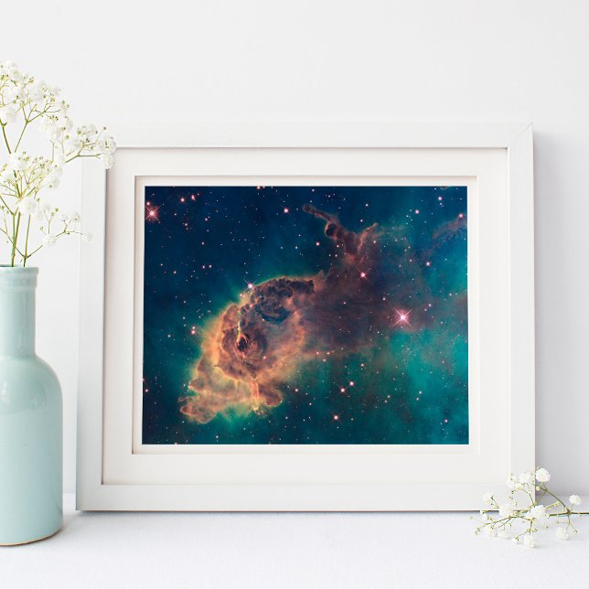 Affiche Photo céleste du jet stellaire dans la nébuleuse d (Celestial Photo Stellar Jet in Carina Nebula 10x8 Poster)