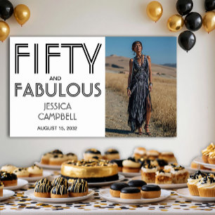 Affiche Photo Cinquante ans et Fantastique Fête d'annivers