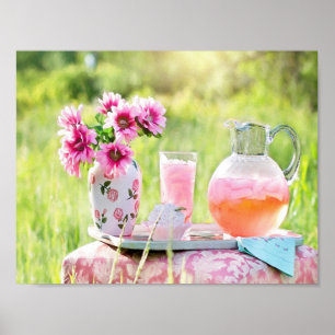 Affiche Photo citronnée rose