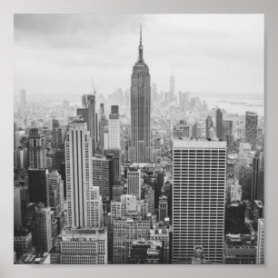 Affiche Photo classique New York City en noir et blanc