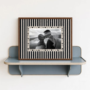 Affiche photo Cœur Noir - Cadeau personnalisé