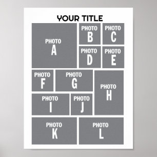Affiche Photo Collage 12 mise en page photo