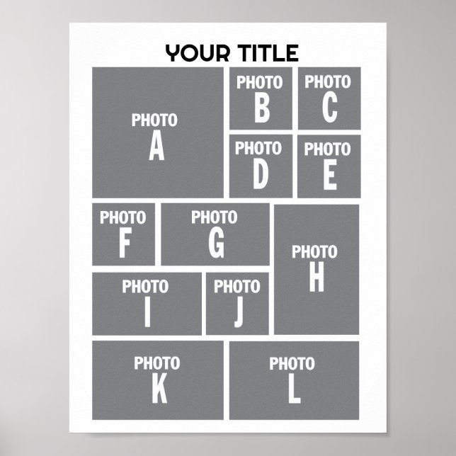 Affiche Photo Collage 12 mise en page photo (Devant)
