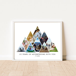 Affiche Photo Collage Adventure Couples du 25e anniversair