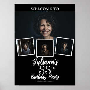 Affiche Photo collage anniversaire bienvenue