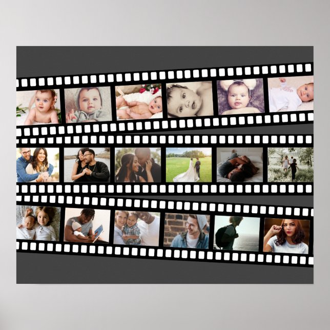 Affiche Photo Collage bande film personnalisé do-it-yourse (Devant)