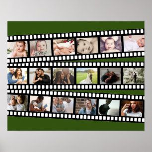 Affiche Photo Collage bande film personnalisé do-it-yourse
