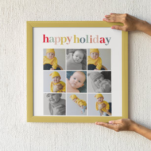 Affiche Photo Collage   Colorful Happy Holiday