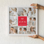 Affiche Photo collage Maman Red We Love You Best Mother Ve<br><div class="desc">"Collage Photo Mom Red We Love You" est un cadeau magnifique et sentimental qui est parfait pour montrer à votre mère combien vous appréciez et aimez-la. Ce cadeau comprend un collage de photos, soigneusement arrangé pour mettre en valeur certains de vos souvenirs les plus chers avec votre mère. Ce cadeau...</div>