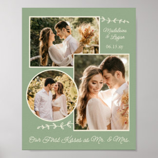 Affiche Photo Collage Mariage Couple Personnalisé M. Mme S