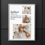 Affiche Photo Collage moderne Happy Fête des pères Cadeau<br><div class="desc">collage moderne photo cadeau de Fête des pères heureux avec vert peut être une belle et significative façon de montrer à votre père combien il signifie pour vous. Soyez créatif et amusez-vous à créer un cadeau personnalisé et réfléchi qu'il chérira pour les années à venir.</div>