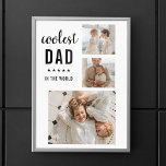 Affiche Photo Collage moderne Happy Fête des pères Cadeau<br><div class="desc">Le cadeau "Modern Collage Photo Colorful Best Dad Ever" est un cadeau personnalisé et unique pour tout père qui mérite d'être célébré. Le cadeau est une photo collage composée de plusieurs images individuelles qui ont été soigneusement arrangées pour créer un design étonnant et attrayant. Le don est une excellente façon...</div>