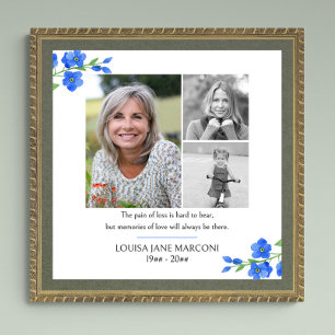 Affiche Photo Collage Oubliez-Moi Pas Le Mémorial Funérair