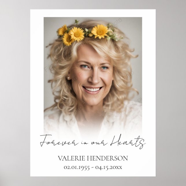 Affiche Photo commémorative pour toujours dans nos coeurs (Devant)