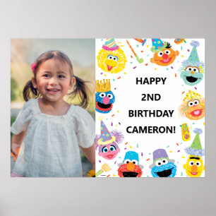 Affiche Photo d'anniversaire avec confettis de amis de Rue