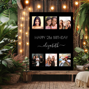 Affiche Photo d'anniversaire collage noir BFF
