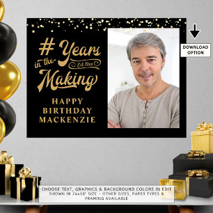 Affiche Photo d'anniversaire Les années d'or noir en deven