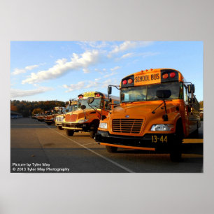 Affiche Photo d'autobus scolaire