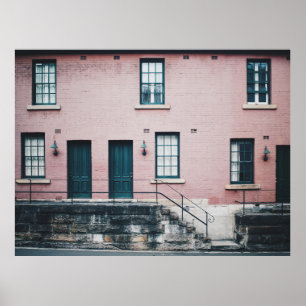 AFFICHE PHOTO DE BÂTIMENT AVEC ESCALIERS