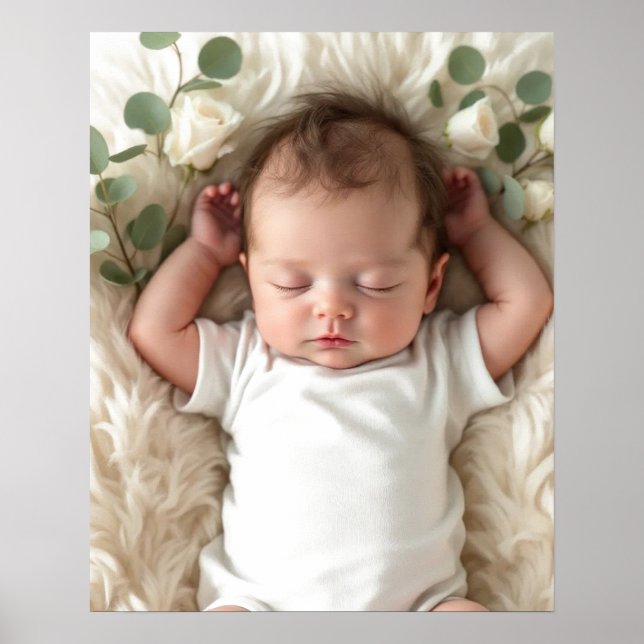 Affiche Photo de bébé personnalisée (Devant)