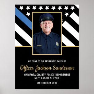 Affiche Photo de bienvenue de la police de la retraite