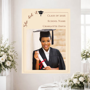Affiche Photo de champagne neutre Bienvenue à la fête de r