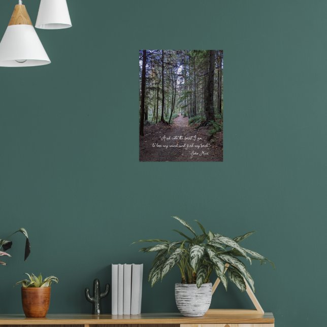 Affiche Photo de chemin forestier avec citation de John Mu (Salon 1)