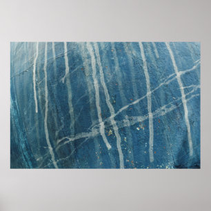 Affiche Photo de closep de peinture murale bleue