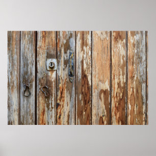 Affiche Photo de clôture en bois brun