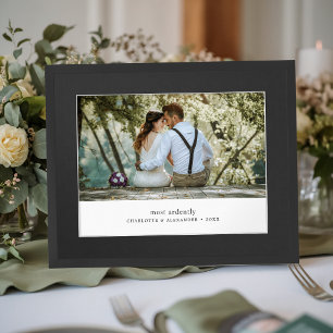 Affiche Photo de couple Citation d'amour Mariage élégant