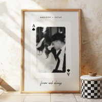 Photo de couple minimaliste avec As de Pique en éc
