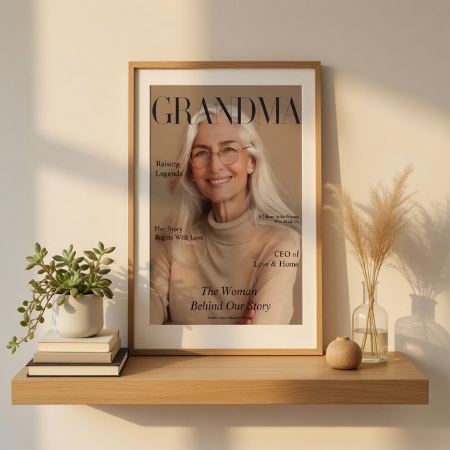 Affiche Photo de couverture du magazine Luxury Grandma (Créateur téléchargé)