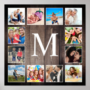 Affiche Photo de Custom Collage Rustic Farmhouse Family