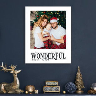 Affiche Photo de famille de Noël Plus merveilleux