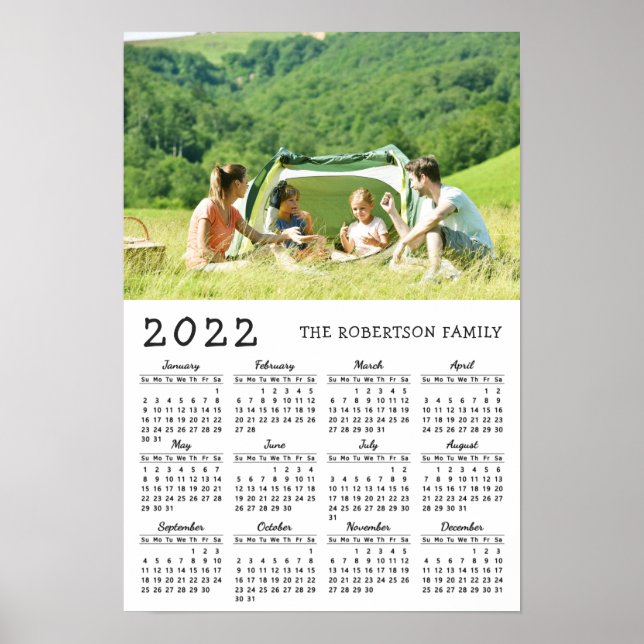 Affiche Photo de famille du calendrier personnalisé 2022 (Devant)
