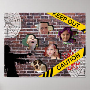 Affiche Photo de famille Halloween personnalisée