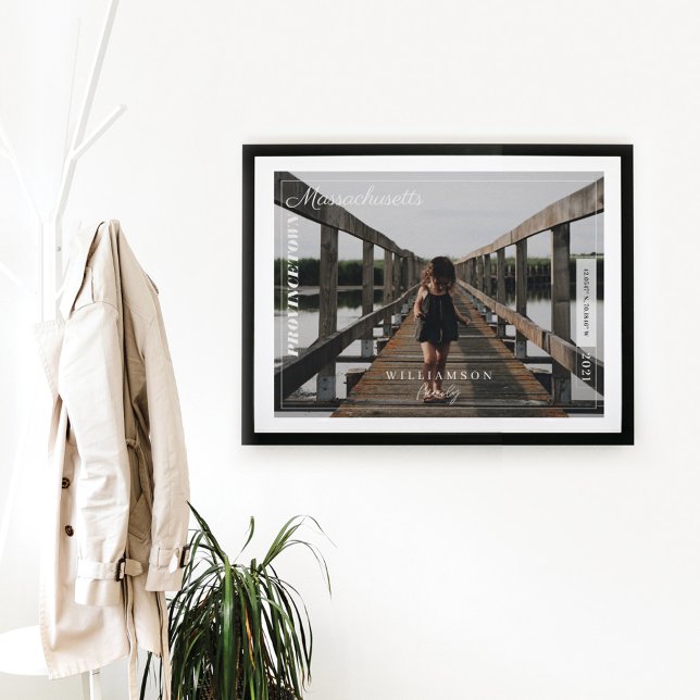 Affiche Photo de famille Moderne Editorial Voyage Keepsaké (Créateur téléchargé)