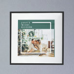 Affiche Photo de famille moderne | Joyeux Joyeux Joyeux Bé<br><div class="desc">Photo de famille moderne | Joyeux Joyeux Joyeux Béni | Vert</div>
